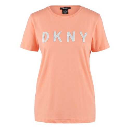 Футболка женская DKNY P0AH6CNA оранжевая L в Lady&Gentleman City